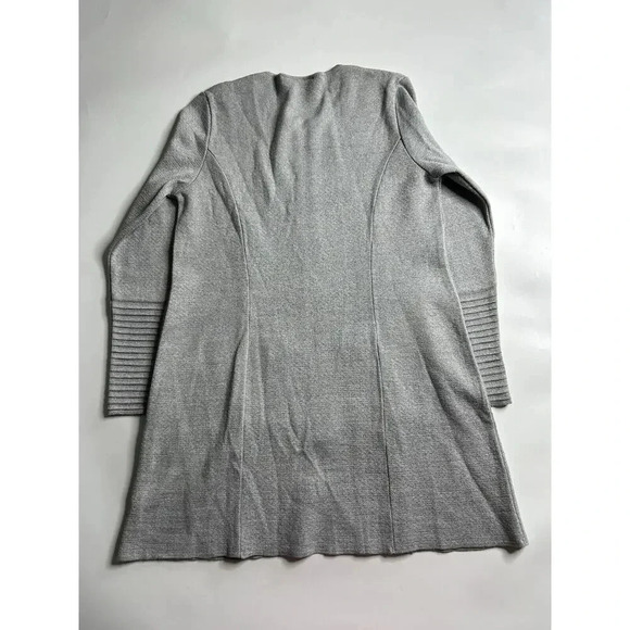 Norlender Dress/Tunic Womens Large Wool Blend Sweater Gray Full Zip Pockets - Picture 8 of 8